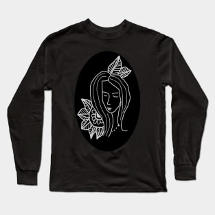 Drawing of girl Long Sleeve T-Shirt